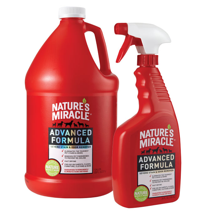 Natures Miracle Advanced Formula. Средство для уничтожения пятен и запахов с усиленной формулой для животных, 709 мл. 8in1 (8в1)
